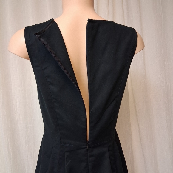 Peck & Peck COLLCTION Elegant Black Sleeveless Midi Dress Wen.Sz 6 98%cotton - Picture 10 of 16